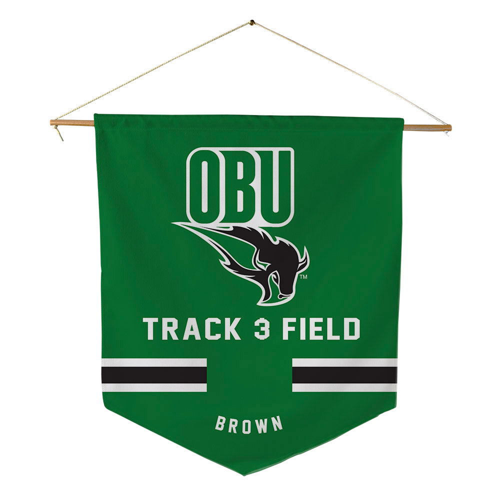 OKBU - NCAA Men's Track & Field : Kobe Brown - Pennant - 18" x 21"-0