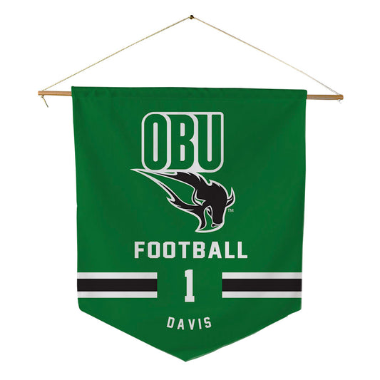 OKBU - NCAA Football : Xavier Davis - Pennant - 18" x 21"-0