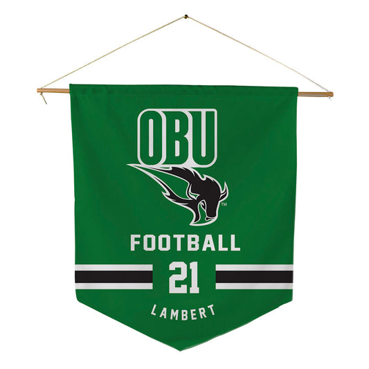 OKBU - NCAA Football : Edric Lambert - Pennant - 18" x 21"-0