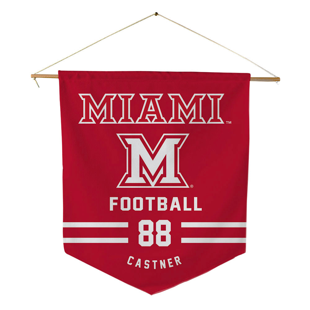 Miami of Ohio - NCAA Football : CJ Castner - Pennant - 18" x 21"-0