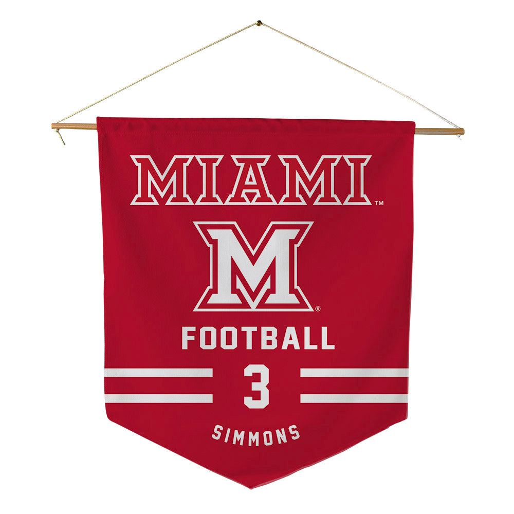 Miami of Ohio - NCAA Football : Quintin Simmons - Pennant - 18" x 21"-0