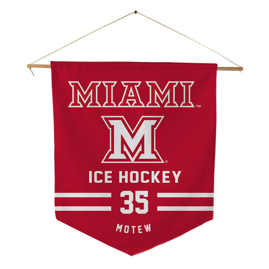 Miami of Ohio - NCAA Men's Ice Hockey : Benji Motew - Pennant - 18" x 21"-0