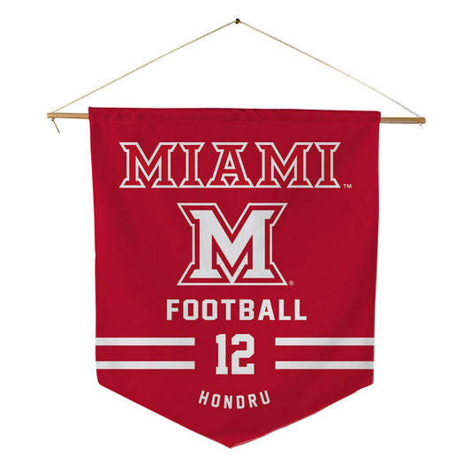 Miami of Ohio - Football Alumni : Corban Hondru - Pennant - 18" x 21"-0