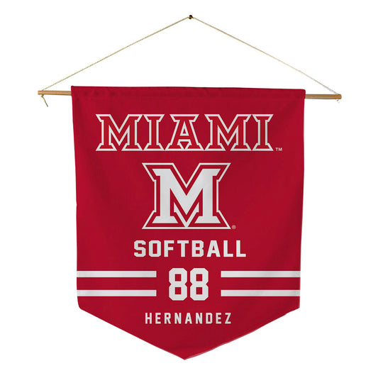Miami of Ohio - NCAA Softball : Danitza Hernandez - Pennant - 18" x 21"-0