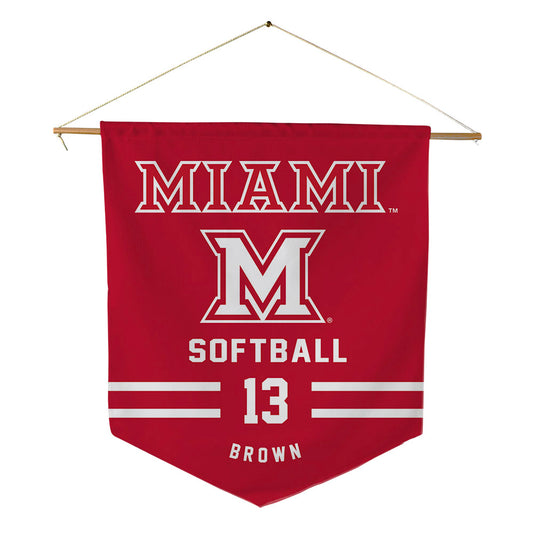 Miami of Ohio - NCAA Softball : Kendall Brown - Pennant - 18" x 21"-0