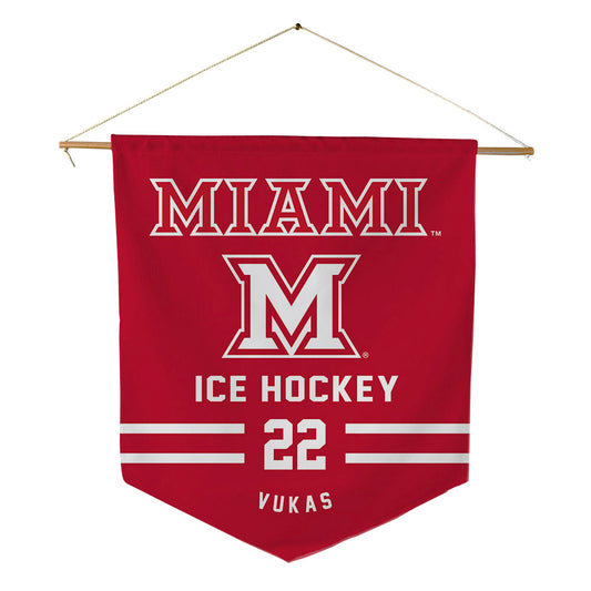 Miami of Ohio - NCAA Men's Ice Hockey : Branko Vukas - Pennant - 18" x 21"-0