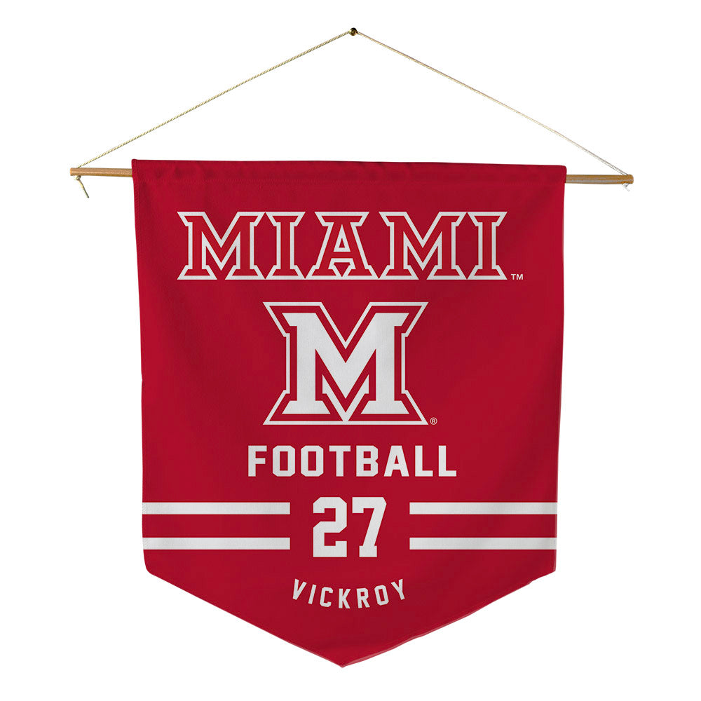 Miami of Ohio - NCAA Football : London Vickroy - Pennant - 18" x 21"-0
