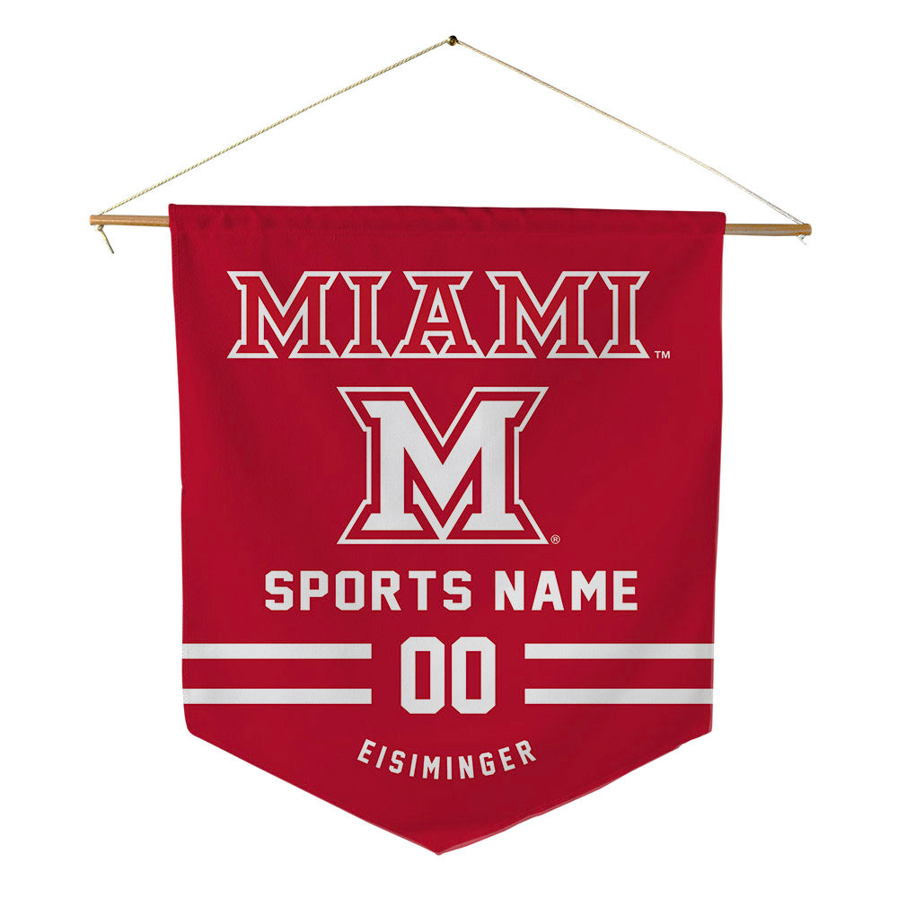 Miami of Ohio - NCAA Baseball : Jared Eisiminger - Pennant - 18" x 21"-0