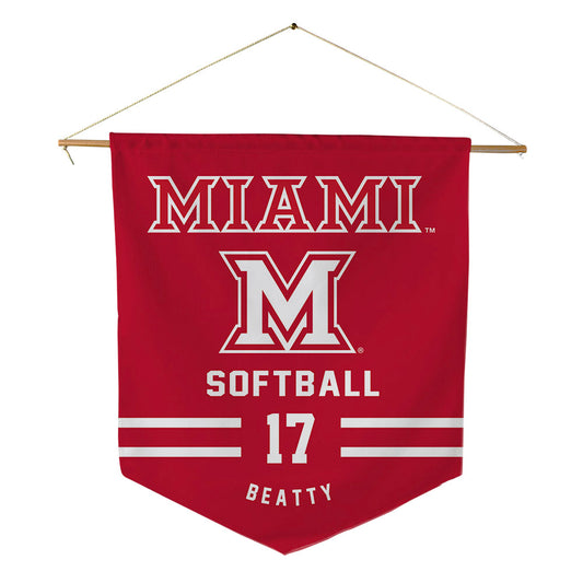 Miami of Ohio - NCAA Softball : Campbell Beatty - Pennant - 18" x 21"-0