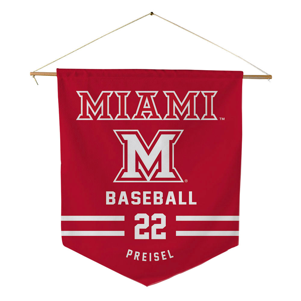 Miami of Ohio - Baseball Alumni : Connor Preisel - Pennant - 18" x 21"-0