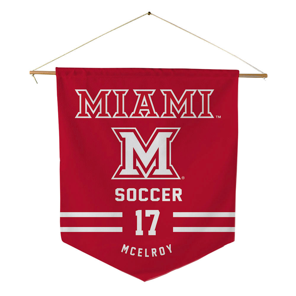 Miami of Ohio - NCAA Women's Soccer : Devin McElroy - Pennant - 18" x 21"-0