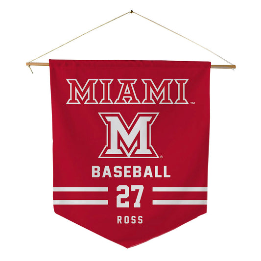 Miami of Ohio - Baseball Alumni : Luke Ross - Pennant - 18" x 21"-0