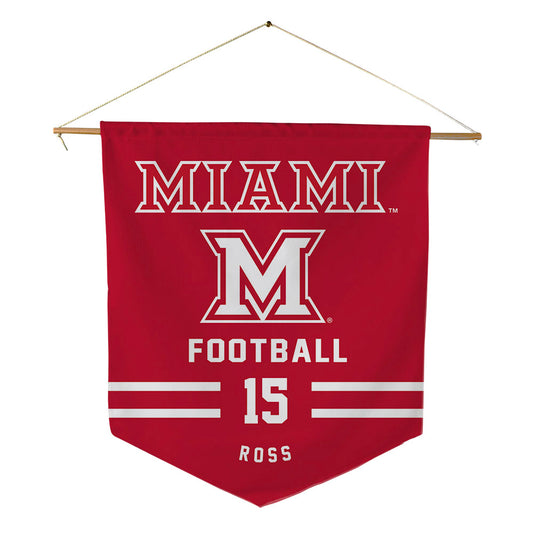 Miami of Ohio - NCAA Football : Christian Ross - Pennant - 18" x 21"-0