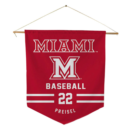 Miami of Ohio - Baseball Alumni : Connor Preisel - Pennant - 18" x 21"-0