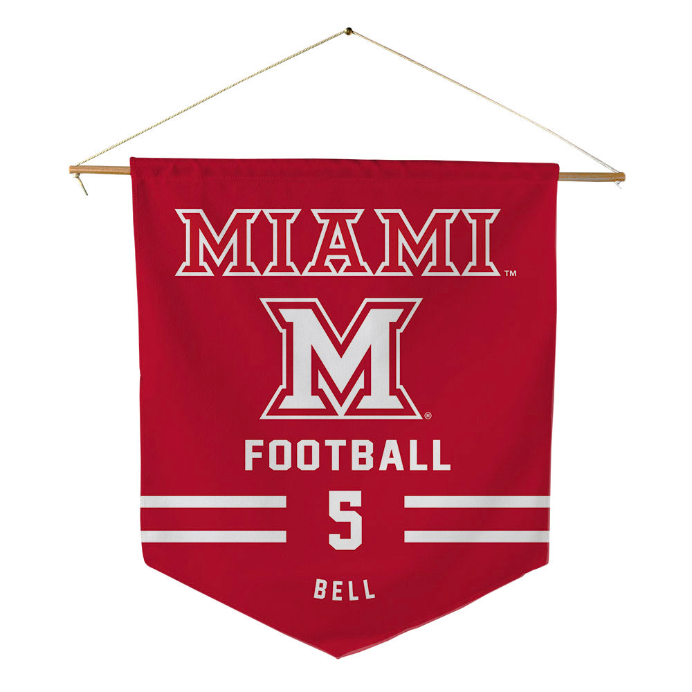 Miami of Ohio - NCAA Football : Devin Bell - Pennant - 18" x 21"-0