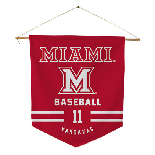 Miami of Ohio - NCAA Baseball : Nick Vardavas - Pennant - 18" x 21"-0