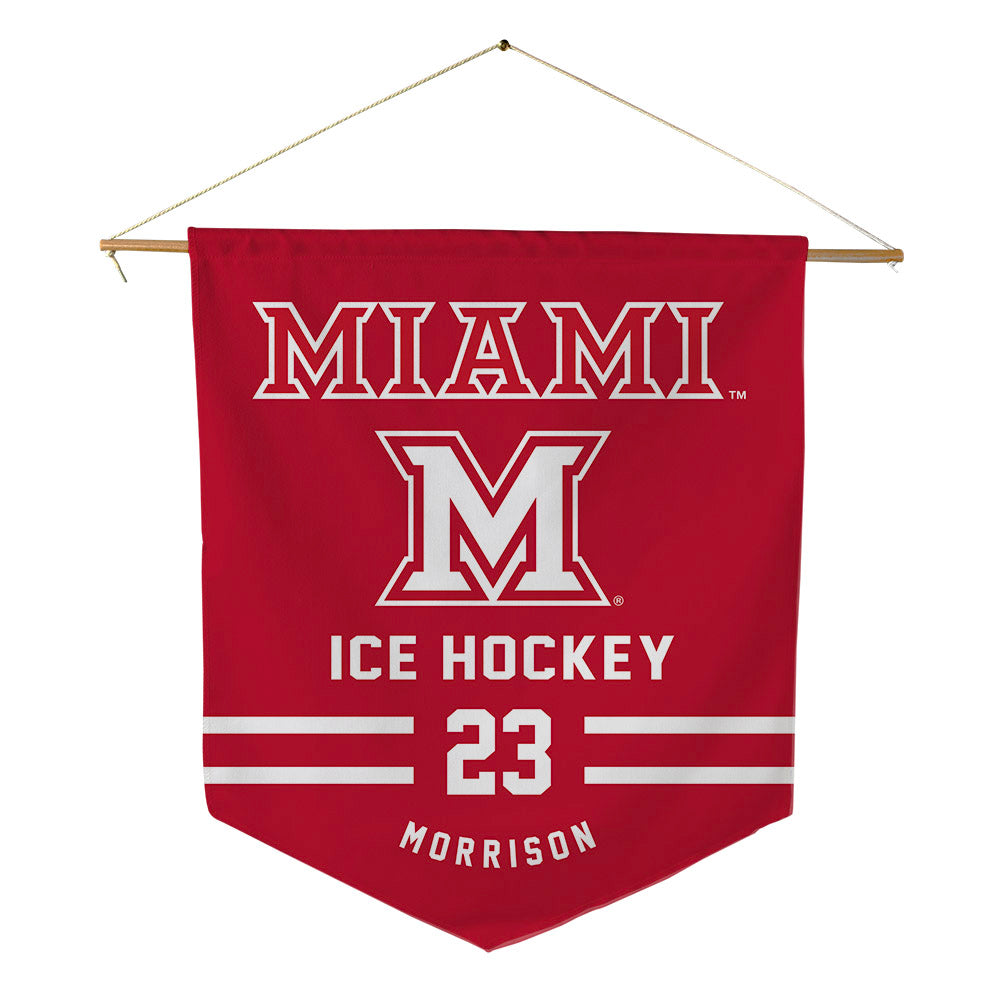 Miami of Ohio - NCAA Men's Ice Hockey : Brayden Morrison - Pennant - 18" x 21"-0