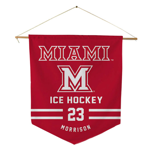 Miami of Ohio - NCAA Men's Ice Hockey : Brayden Morrison - Pennant - 18" x 21"-0
