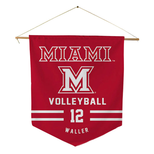 Miami of Ohio - NCAA Women's Volleyball : Sydney Waller - Pennant - 18" x 21"-0
