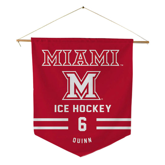 Miami of Ohio - NCAA Men's Ice Hockey : Michael Quinn - Pennant - 18" x 21"-0