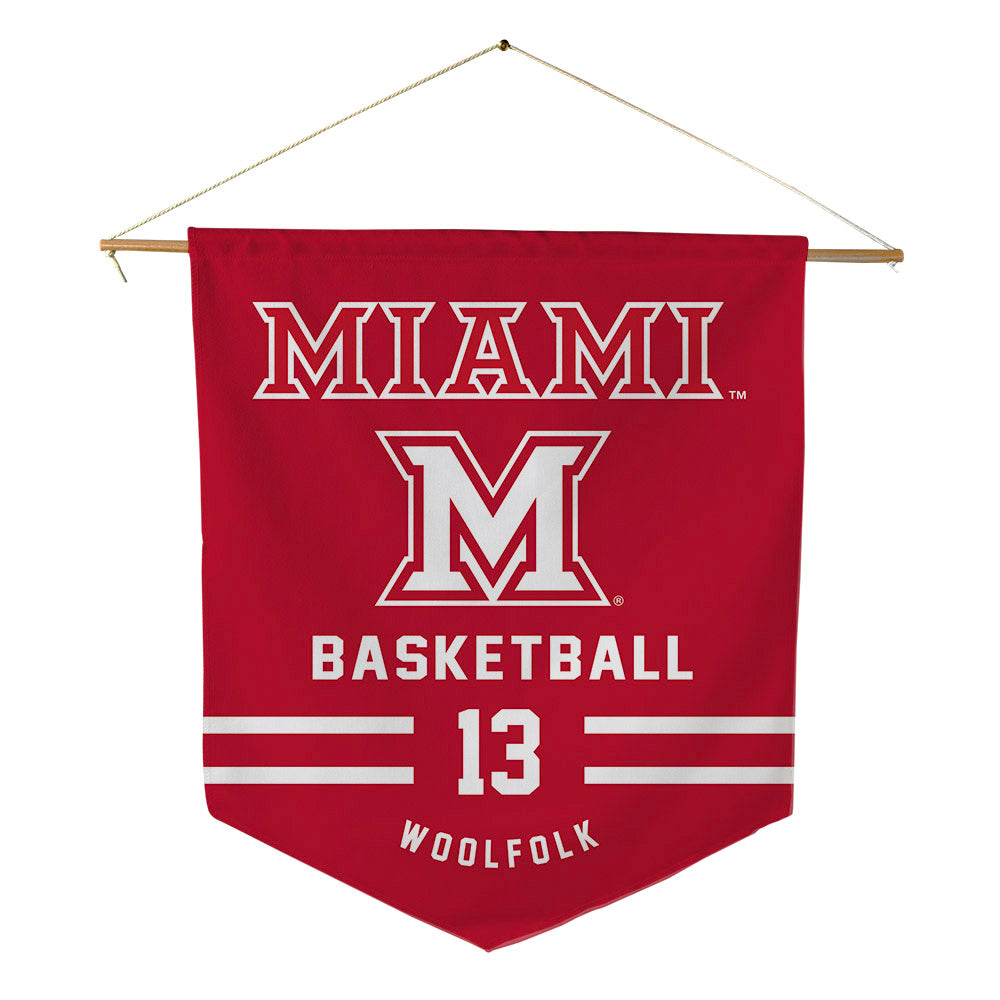 Miami of Ohio - NCAA Men's Basketball : Antwone Woolfolk - Pennant - 18" x 21"-0
