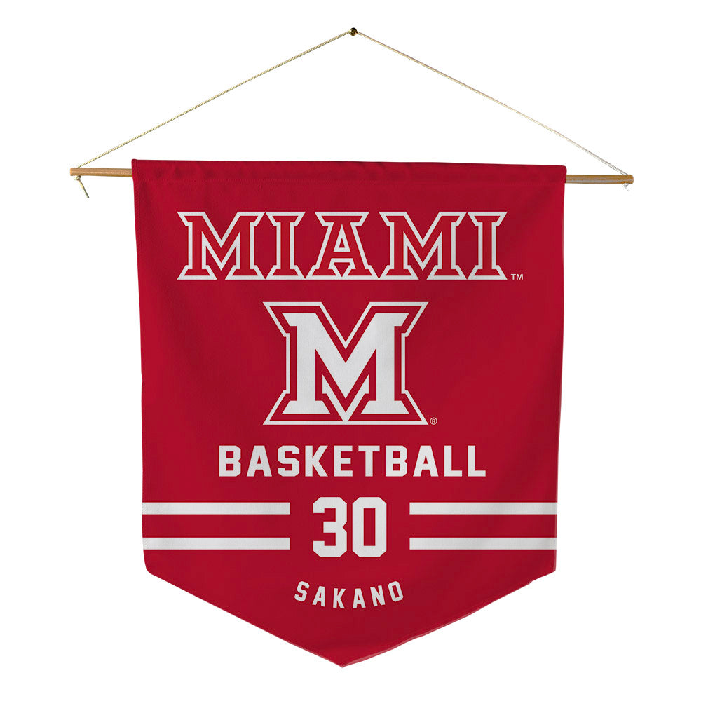 Miami of Ohio - NCAA Women's Basketball : Mio Sakano - Pennant - 18" x 21"-0