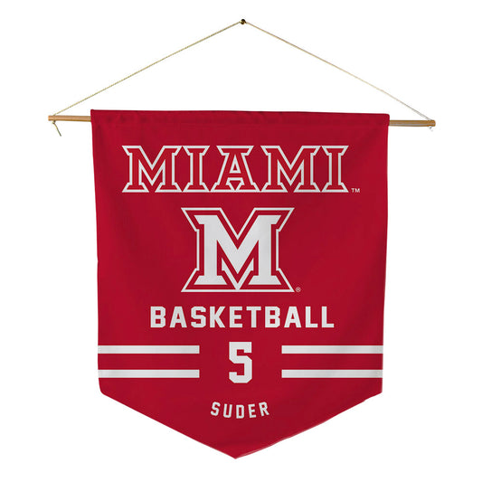 Miami of Ohio - NCAA Men's Basketball : Peter Suder - Pennant - 18" x 21"-0