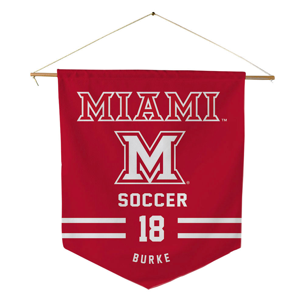 Miami of Ohio - NCAA Women's Soccer : Maddie Burke - Pennant - 18" x 21"-0