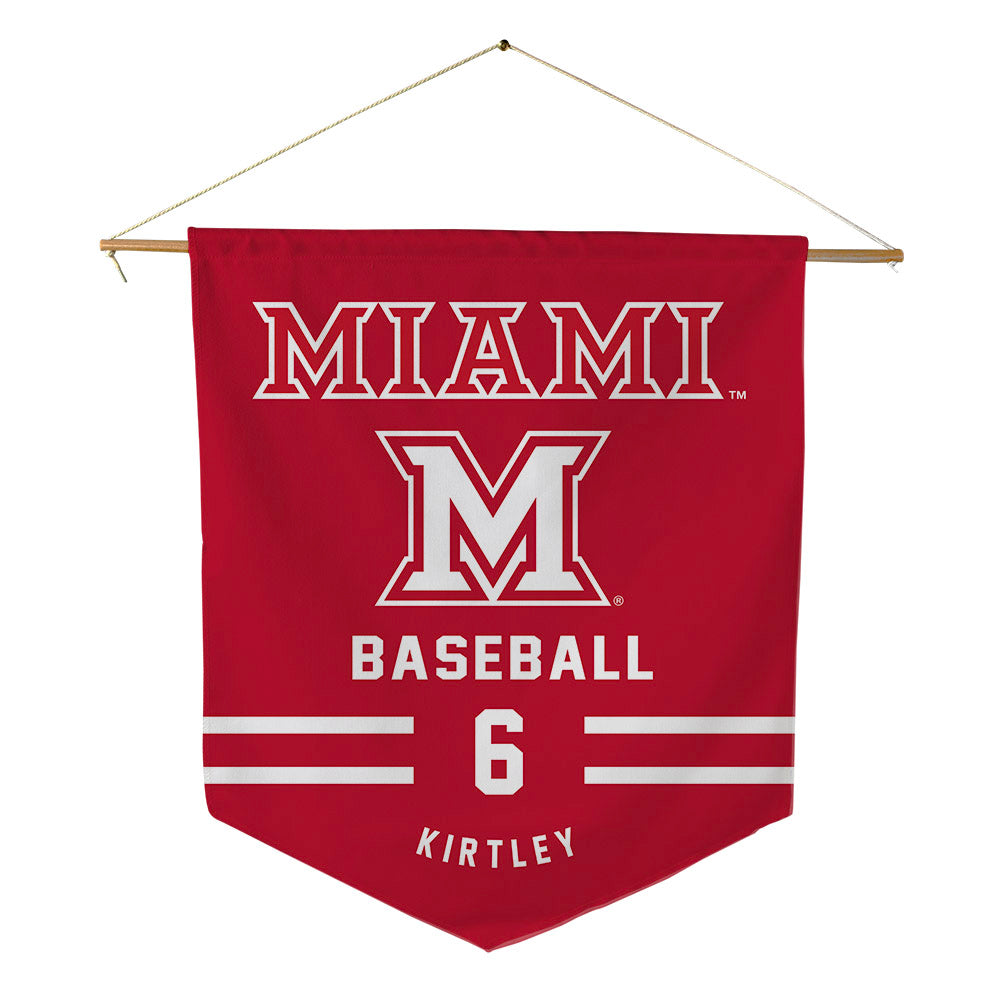Miami of Ohio - NCAA Baseball : Ryder Kirtley - Pennant - 18" x 21"-0