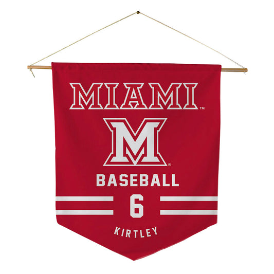 Miami of Ohio - NCAA Baseball : Ryder Kirtley - Pennant - 18" x 21"-0