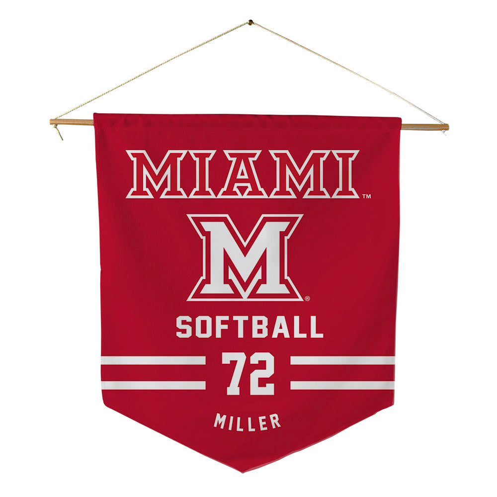 Miami of Ohio - NCAA Softball : Lindsey Miller - Pennant - 18" x 21"-0