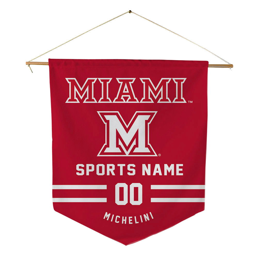 Miami of Ohio - NCAA Men's Track & Field : Joey Michelini - Pennant - 18" x 21"-0