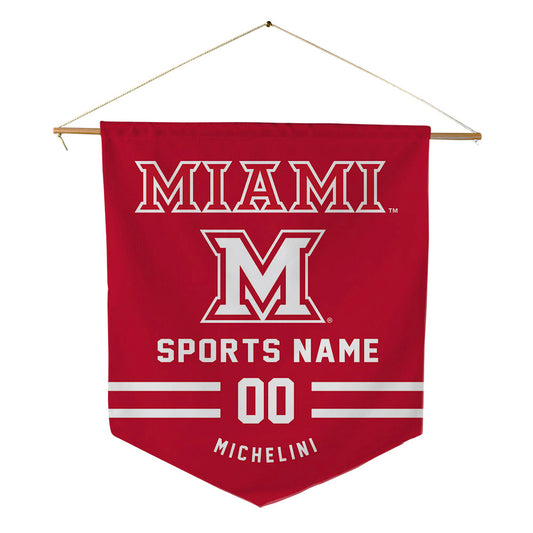Miami of Ohio - NCAA Men's Track & Field : Joey Michelini - Pennant - 18" x 21"-0