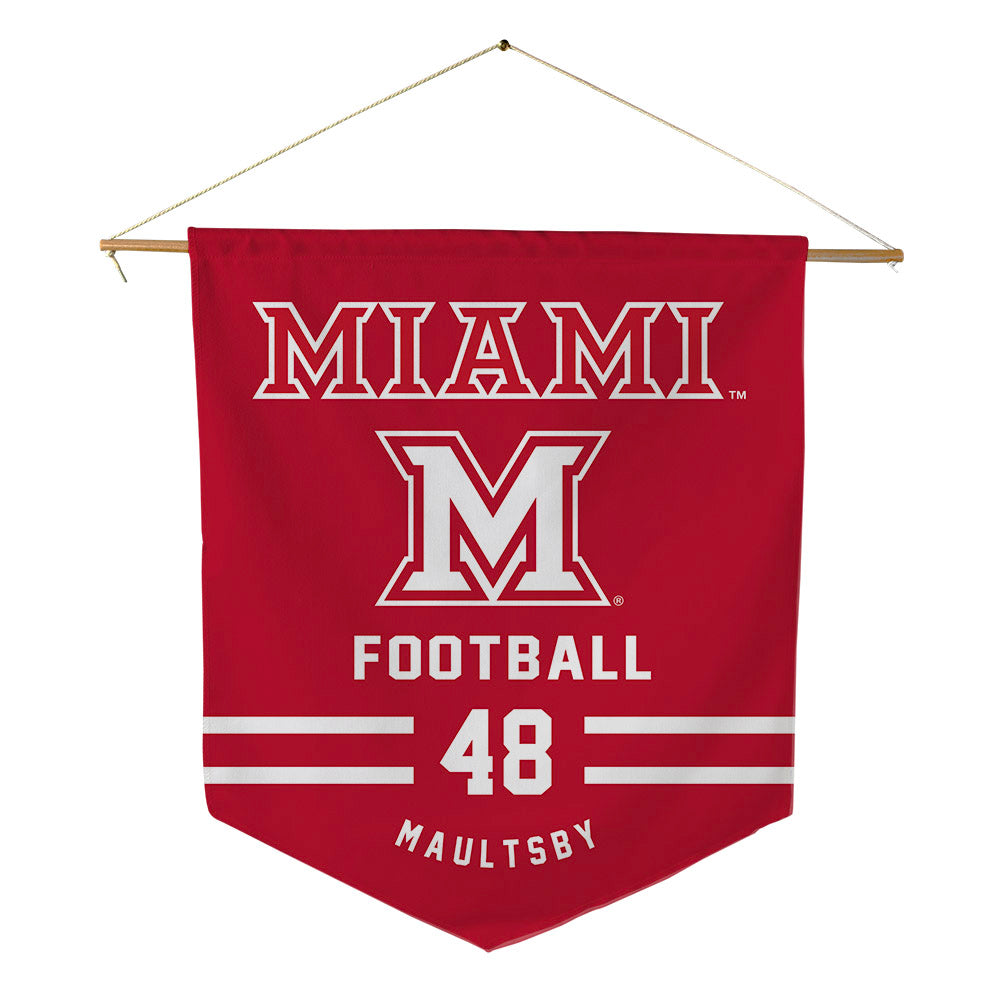 Miami of Ohio - NCAA Football : Gray Maultsby - Pennant - 18" x 21"-0