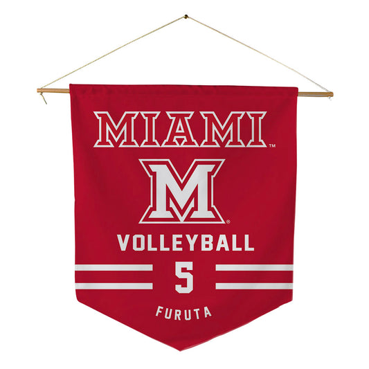 Miami of Ohio - NCAA Women's Volleyball : Arianna Furuta - Pennant - 18" x 21"-0