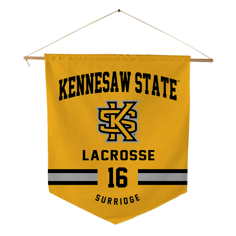 Kennesaw - NCAA Women's Lacrosse : Roxy Surridge - Pennant - 18" x 21"-0