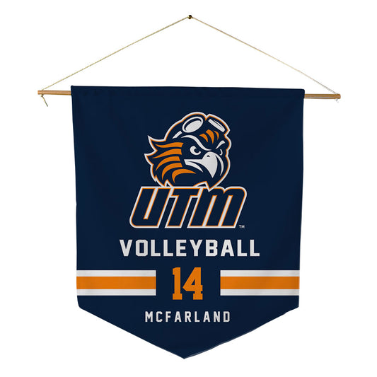 UT Martin - NCAA Women's Volleyball : Ella McFarland - Pennant - 18" x 21"-0