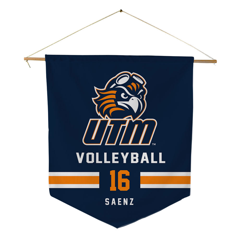 UT Martin - NCAA Women's Volleyball : Mia Saenz - Pennant - 18" x 21"-0