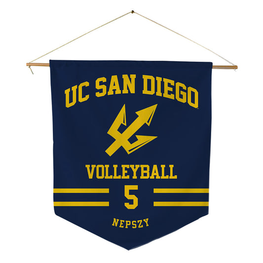 UCSD - NCAA Women's Volleyball : Maija Nepszy - Pennant - 18" x 21"-0