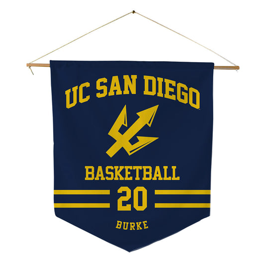 UCSD - NCAA Men's Basketball : Aidan Burke - Pennant - 18" x 21"-0