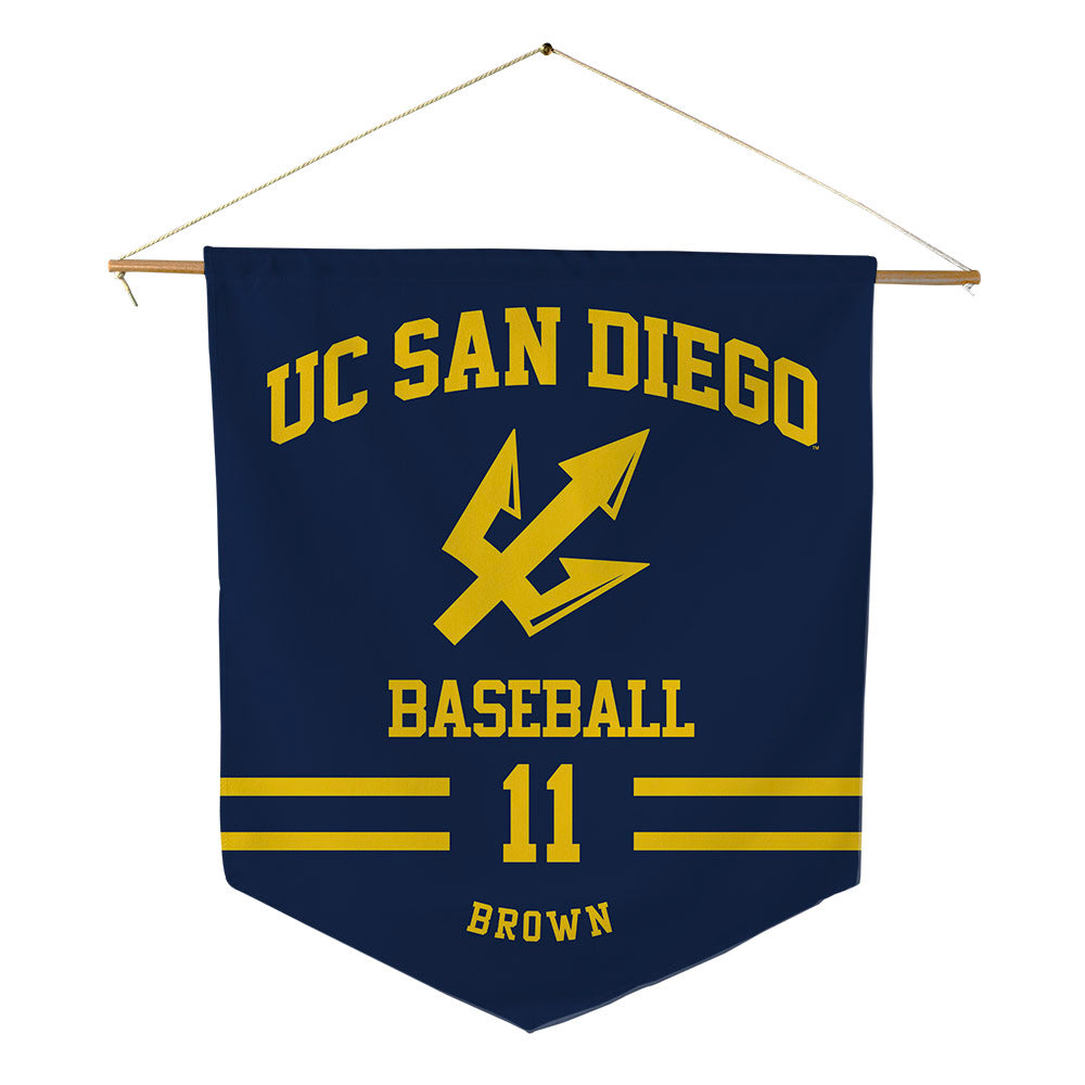 UCSD - NCAA Baseball : Quincey Brown - Pennant - 18" x 21"-0