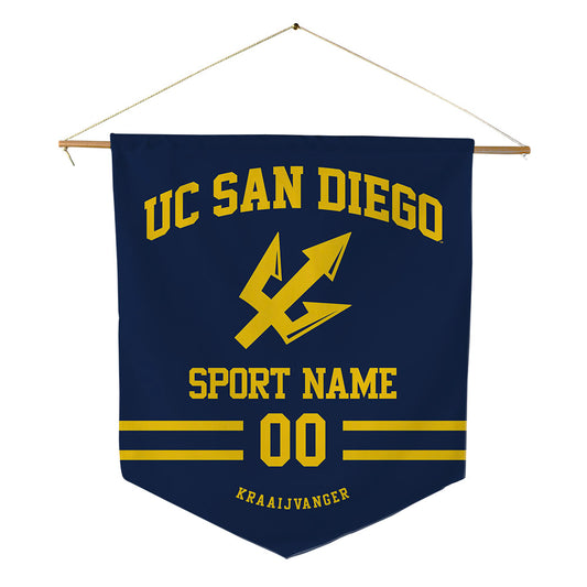 UCSD - NCAA Women's Water Polo : Alexa Kraaijvanger - Pennant - 18" x 21"-0
