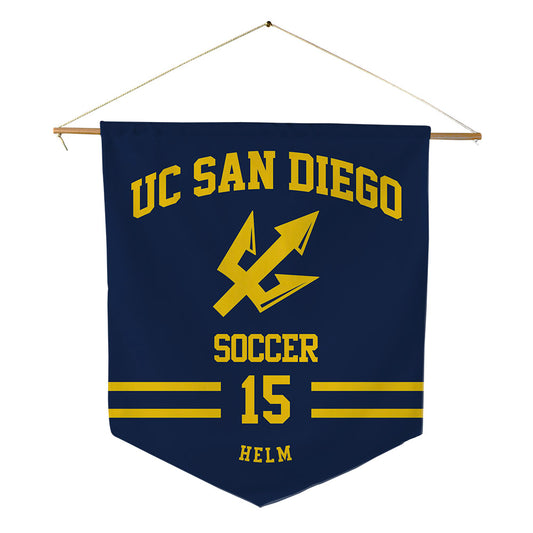 UCSD - NCAA Men's Soccer : Owen Helm - Pennant - 18" x 21"-0