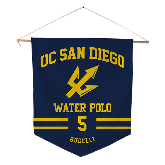 UCSD - NCAA Men's Water Polo : Finn Bugelli - Pennant - 18" x 21"-0
