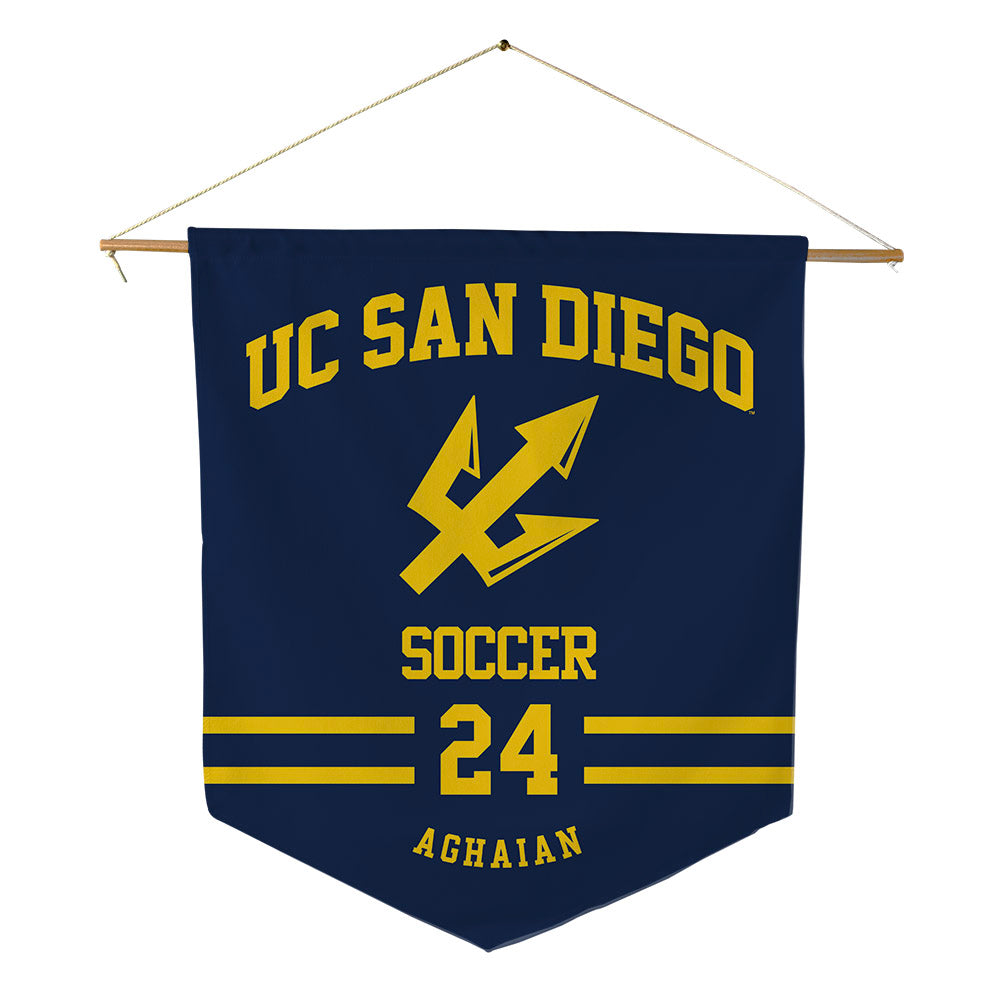 UCSD - NCAA Men's Soccer : Nick Aghaian - Pennant - 18" x 21"-0