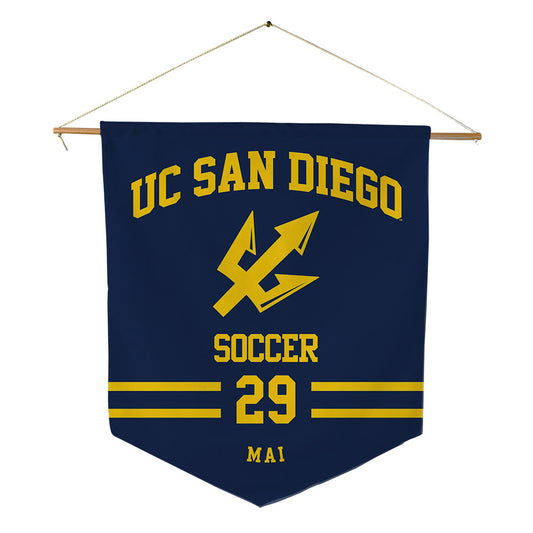 UCSD - NCAA Men's Soccer : Ian Mai - Pennant - 18" x 21"-0