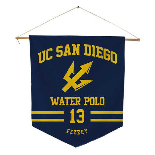 UCSD - NCAA Men's Water Polo : Brendon Fezzey - Pennant - 18" x 21"-0