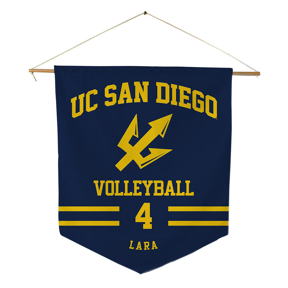 UCSD - NCAA Men's Volleyball : Sebastian Lara - Pennant - 18" x 21"-0