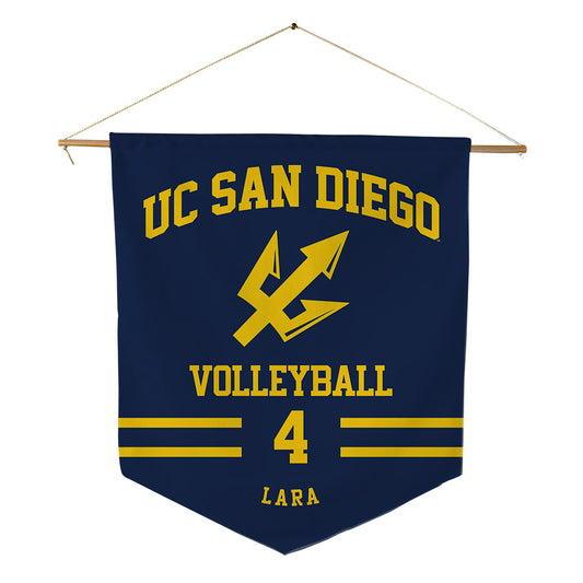UCSD - NCAA Men's Volleyball : Sebastian Lara - Pennant - 18" x 21"-0