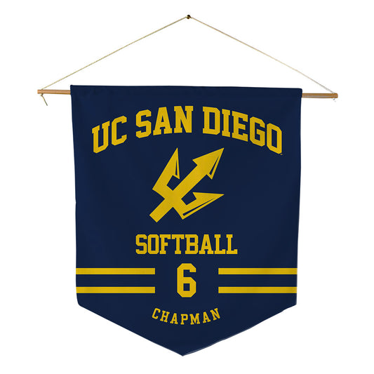 UCSD - NCAA Softball : Scarlette Chapman - Pennant - 18" x 21"-0